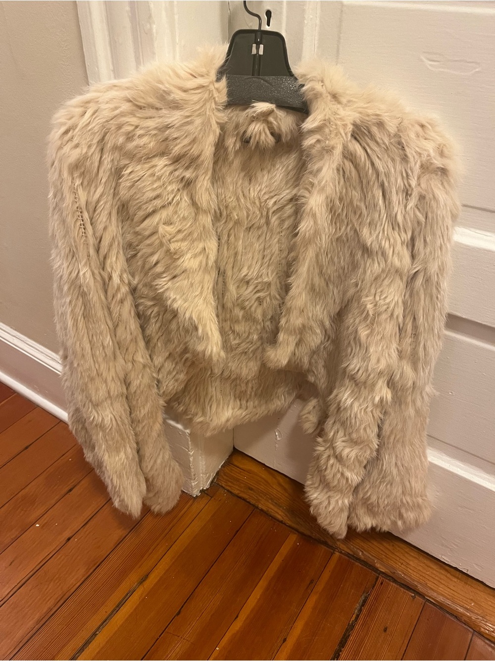 Love Token Cream Fur Cropped Jacket